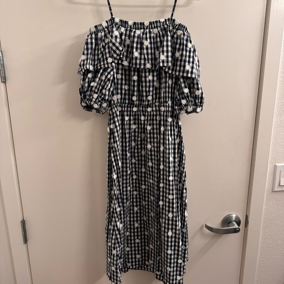 Perseverance London Gingham Daisy Cotton Sundress - Picture 5 of 9